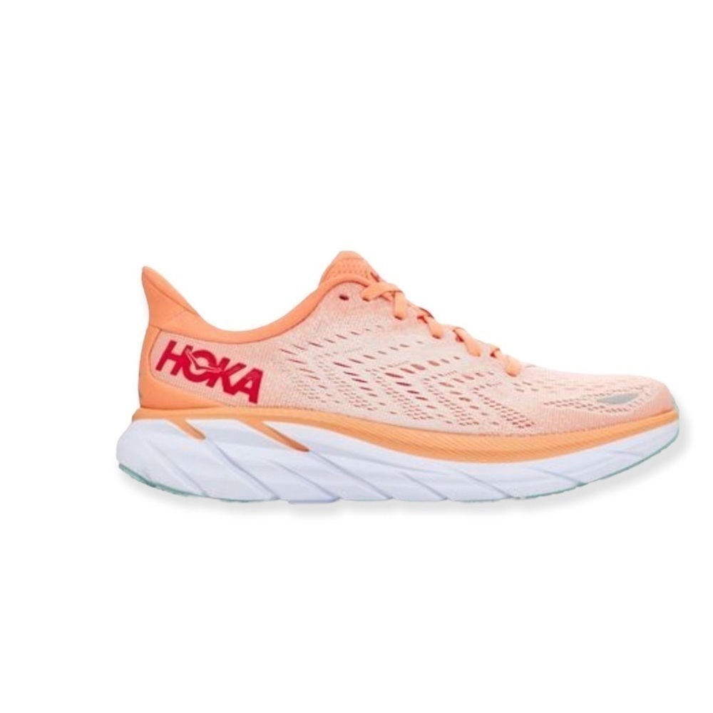 Hoka One One Cantaloupe / Silver Peony Clifton 8 Sz. 7B​​​​​​​​​​​​​